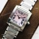 Super Clone Cartier Tank Francaise Swiss Quartz Watch SS Pink Dial (8)_th.jpg